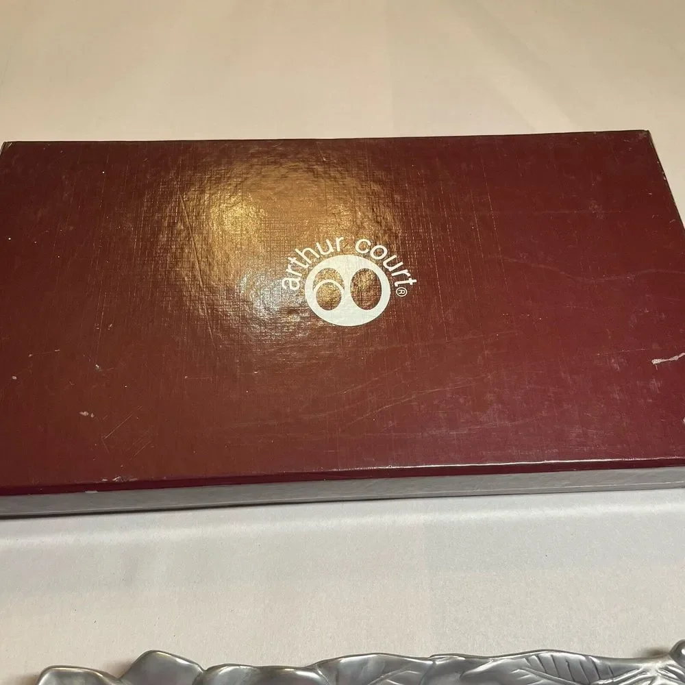 VTG 2000 Arthur‎ Court Tray W/Magnolia, Bird & Butterfly  Silver With Box 11 X6
